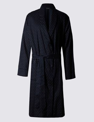 Pure Cotton Lightweight Belted Dressing Gown